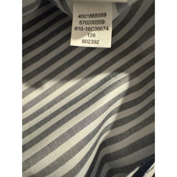 Chicos 1 Blouse Striped Black White Button Down Non Iron Shirt Career Top Preppy - Picture 7 of 9